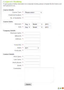 Corporate Enquiry Form